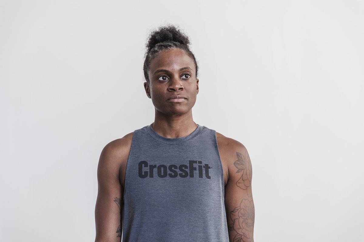 Nobull Crossfit® High-Neck Women's Tank Tops Deep Grey | Australia (OL8927)